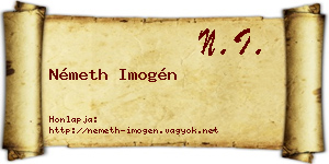Németh Imogén névjegykártya